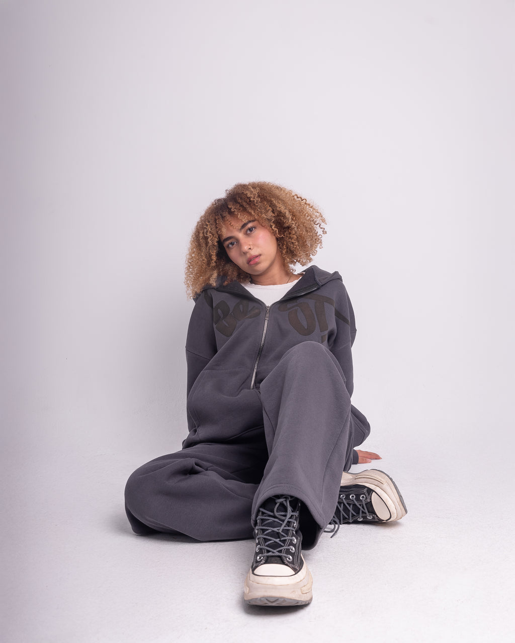 Grey Zipper
