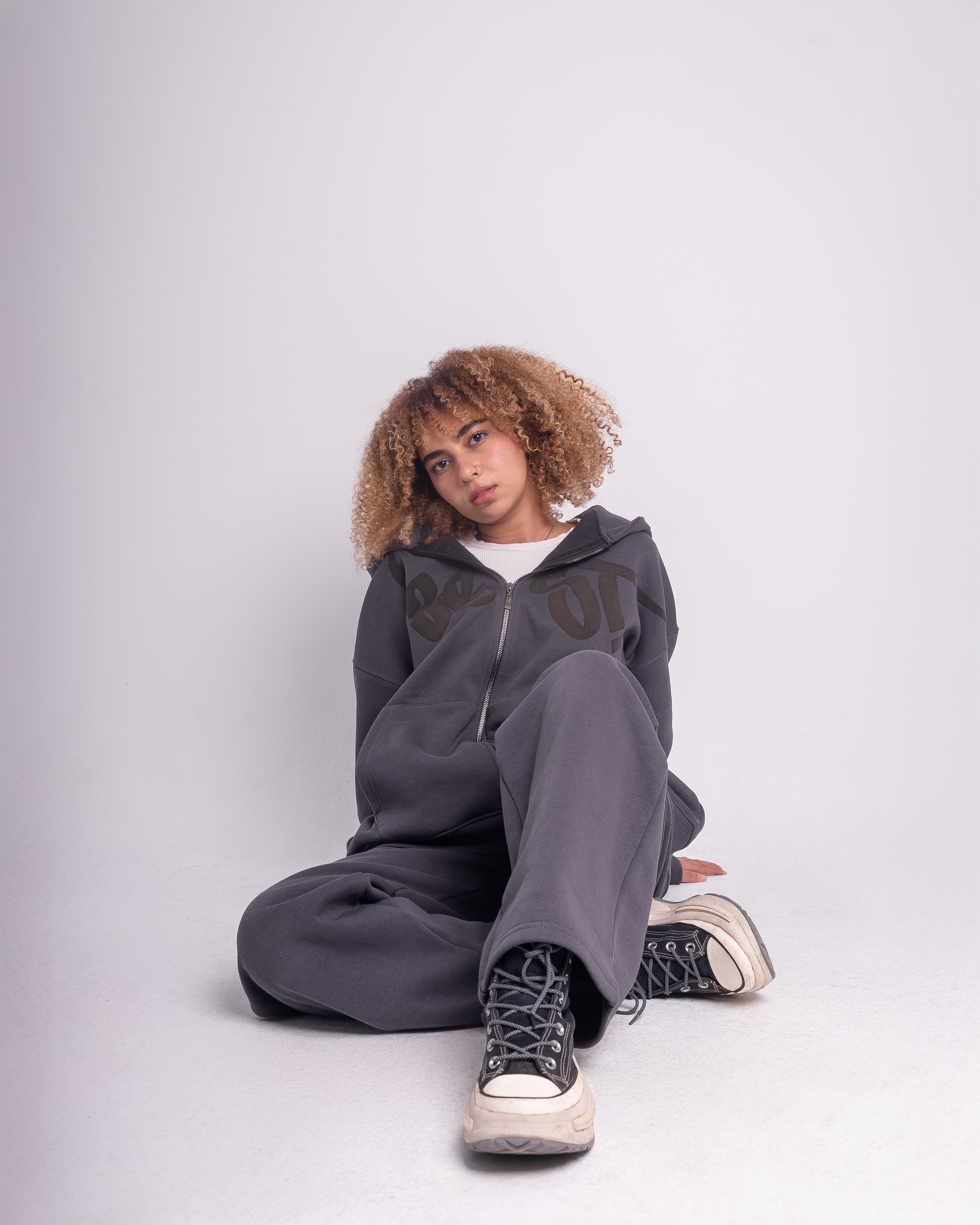 Grey Zipper