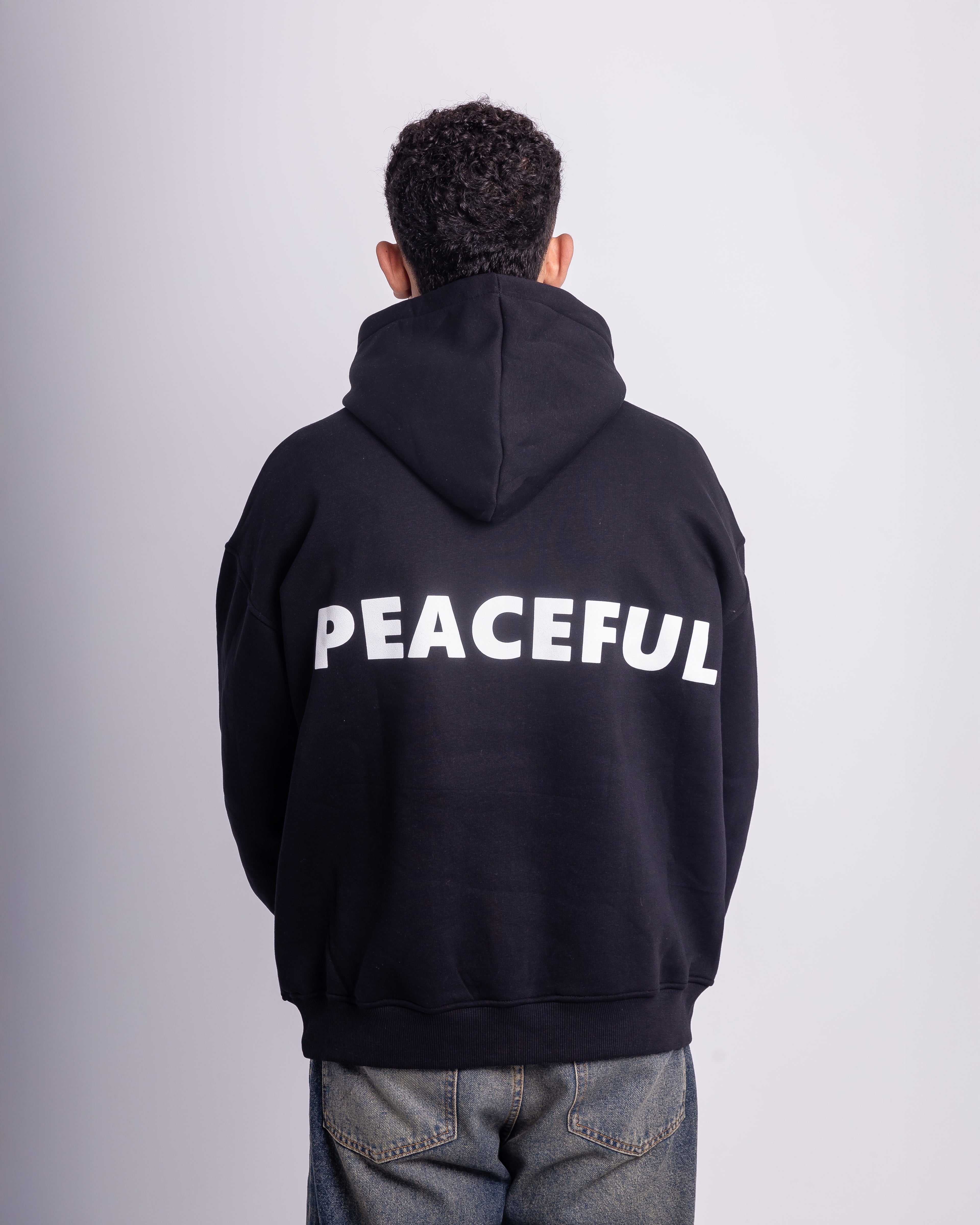 Black Peaceful Hoodie